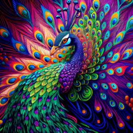 Vibrant Peacock